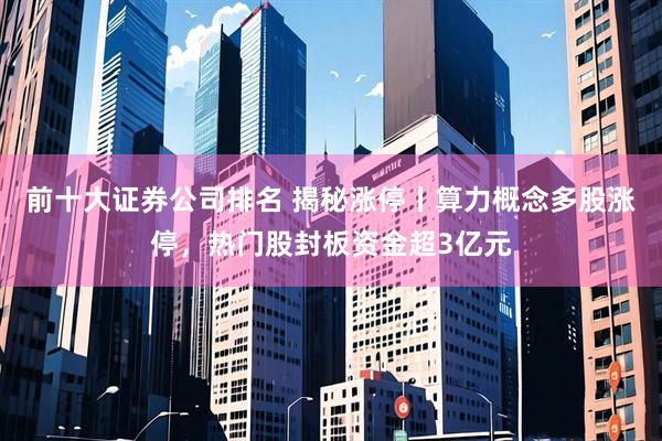 前十大证券公司排名 揭秘涨停丨算力概念多股涨停，热门股封板资金超3亿元